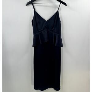 Banana Republic Midnight Blue Midi Satin Dress Size 6